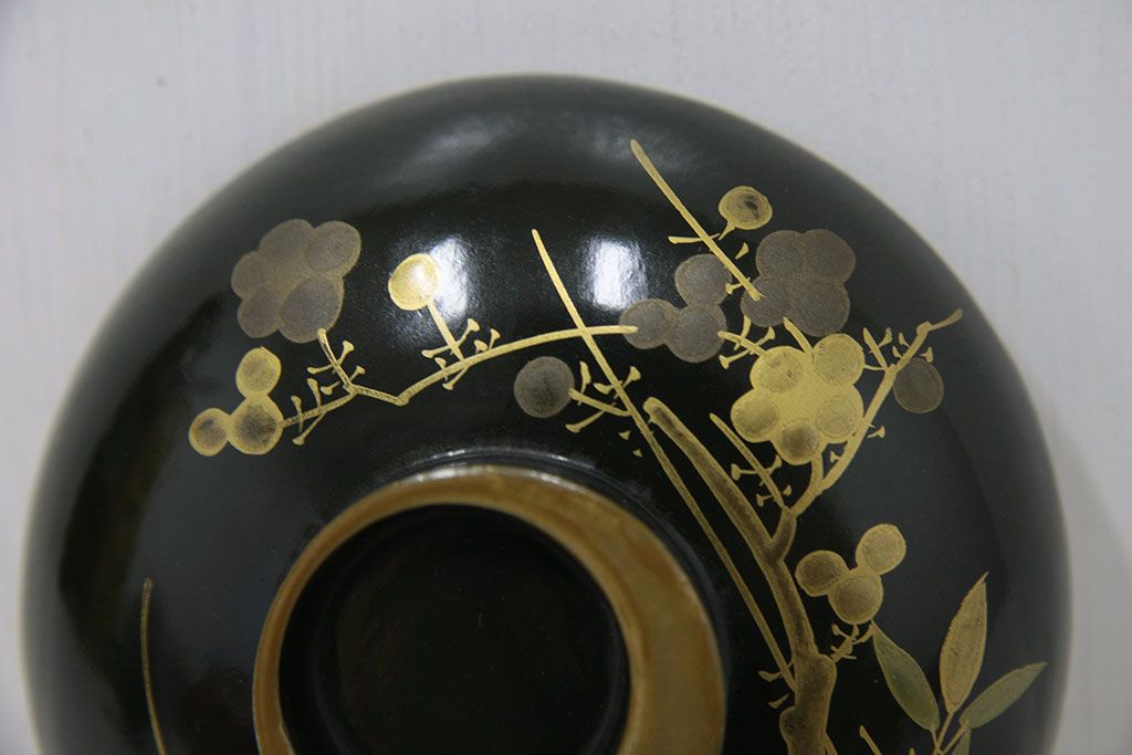 アンティーク雑貨　アンティーク　大正〜昭和初期!古い蒔絵の木製お椀16客(漆器)
