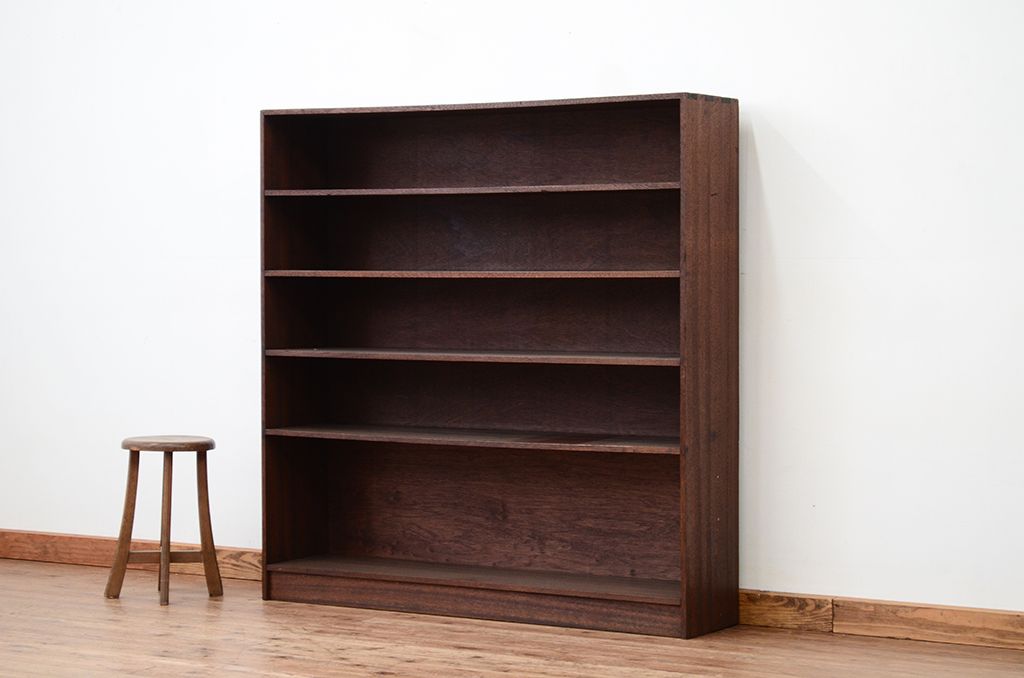 アンティーク家具　古い木のシンプルな飾り棚(下駄箱)