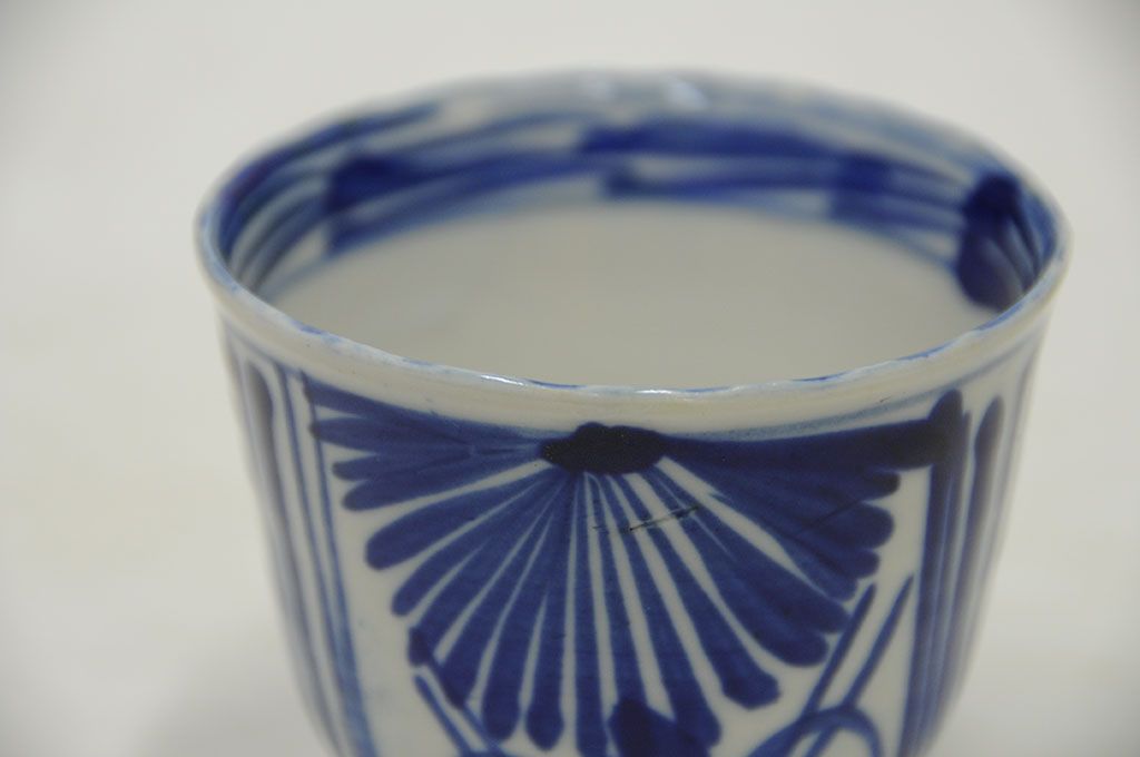 アンティーク雑貨　大正〜昭和初期!古い角皿・湯呑茶碗など18点(蕎麦著口)