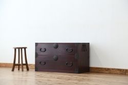アンティーク家具　アンティーク　シンプルな時代箪笥ローチェスト?(ローボード)