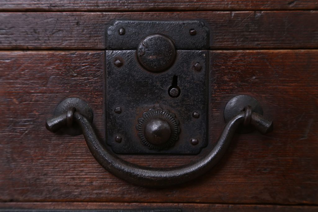 アンティーク家具　古民具・骨董　希少なサイズの関西帳場箪笥