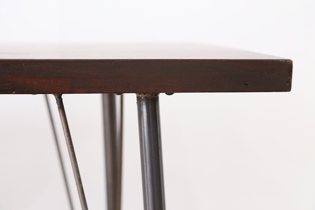 アンティーク家具　☆アンティーク　鉄脚の作業台(テーブル)