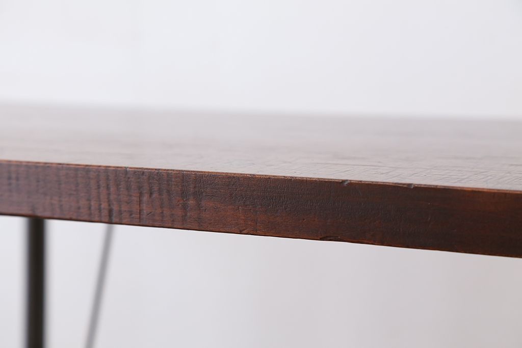 アンティーク家具　☆アンティーク　鉄脚の作業台(テーブル)