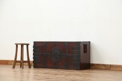 アンティーク家具　古民具・骨董　観音開き時代箪笥ローチェスト(ローボード)