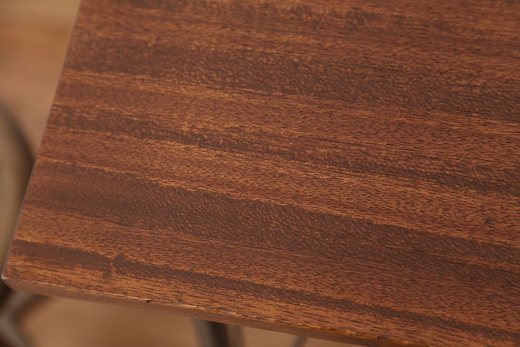 アンティーク家具　アンティーク　天板一枚板!古材を使った鉄脚テーブル(作業台・机)