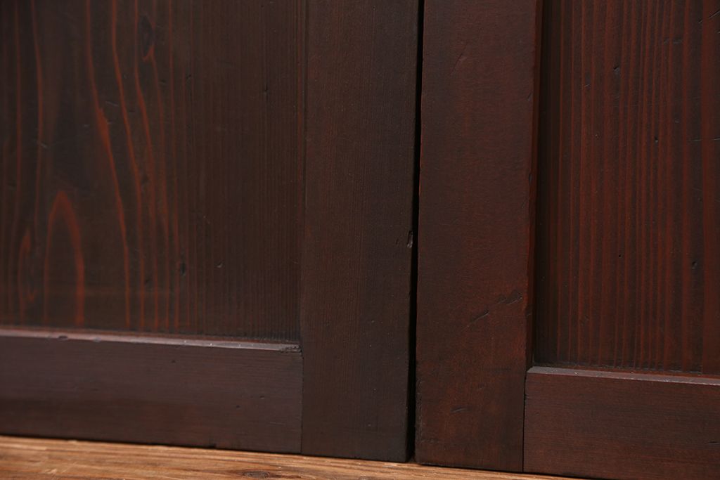 古民具・骨董　美品!時代格子帯戸　4枚セット