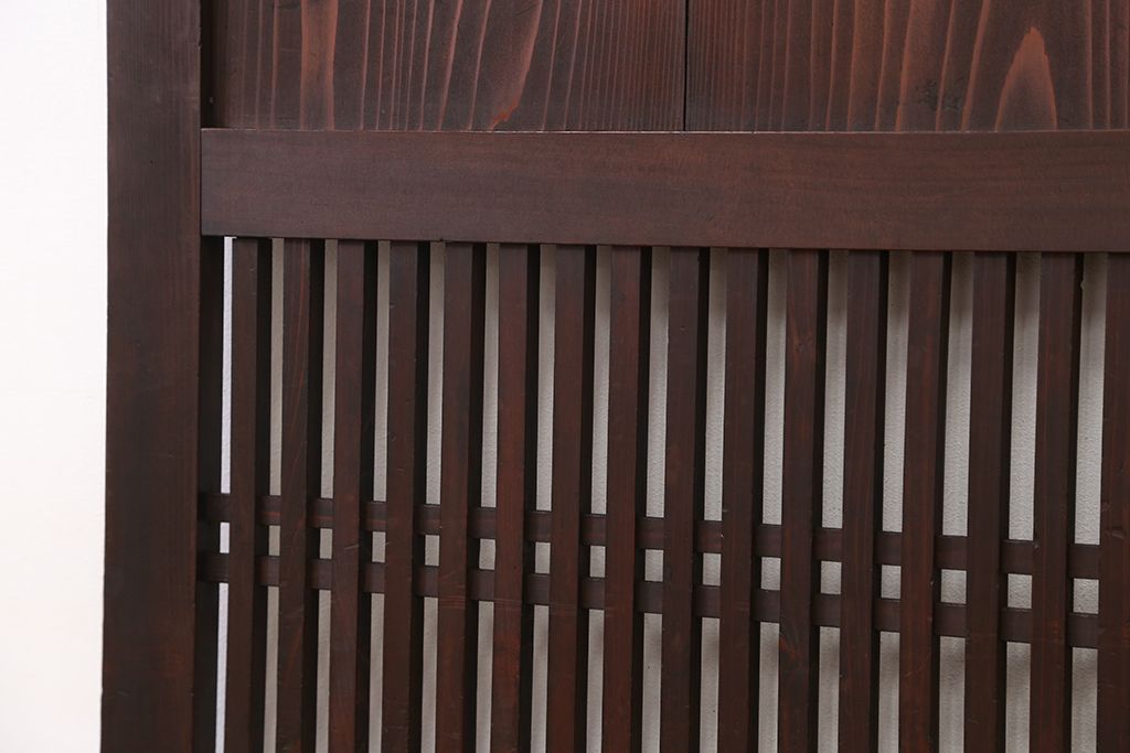 古民具・骨董　美品!時代格子帯戸　4枚セット