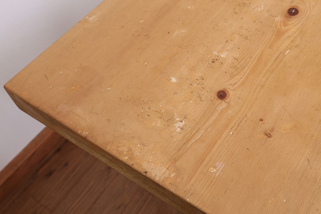 アンティーク家具　アンティーク　特大!天板無垢材一枚板幅3.6m　特大作業台(テーブル、陳列台)(2)