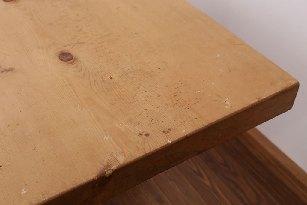 アンティーク家具　アンティーク　特大!天板無垢材一枚板幅3.6m　特大作業台(テーブル、陳列台)(2)