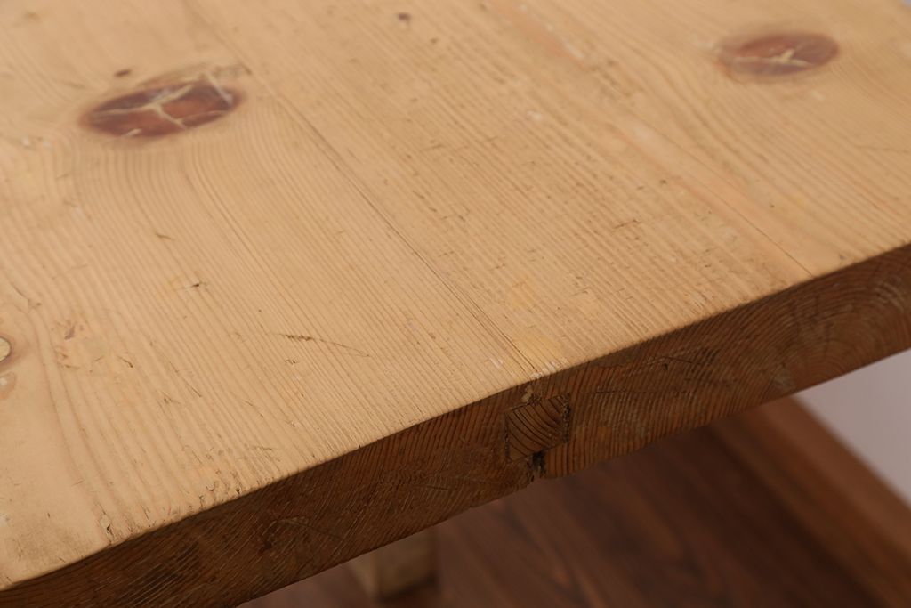 アンティーク家具　アンティーク　天板無垢材の特大作業台(幅3.6m)　