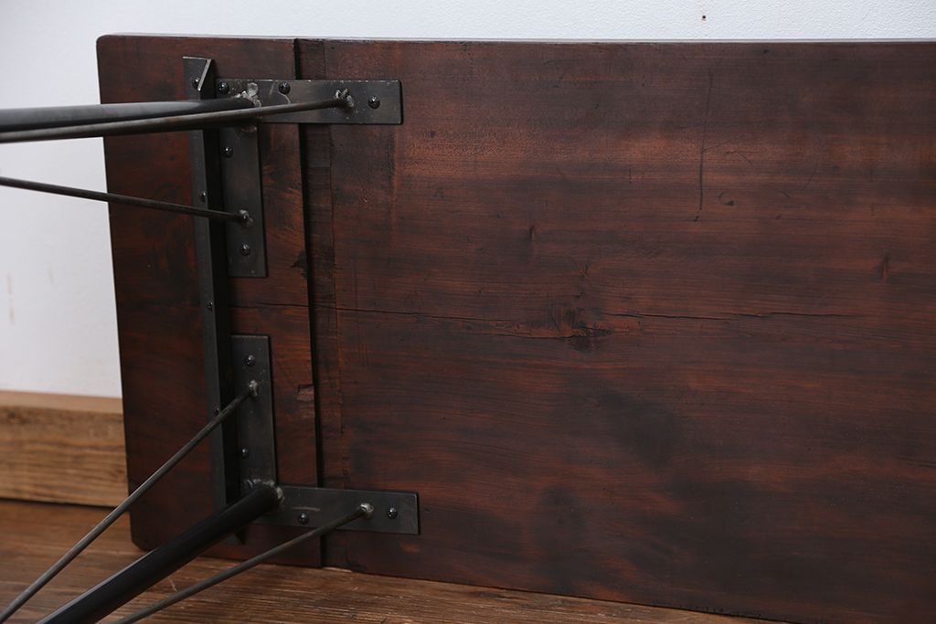 アンティーク家具　☆アンティーク　鉄脚の作業台?(作業台)