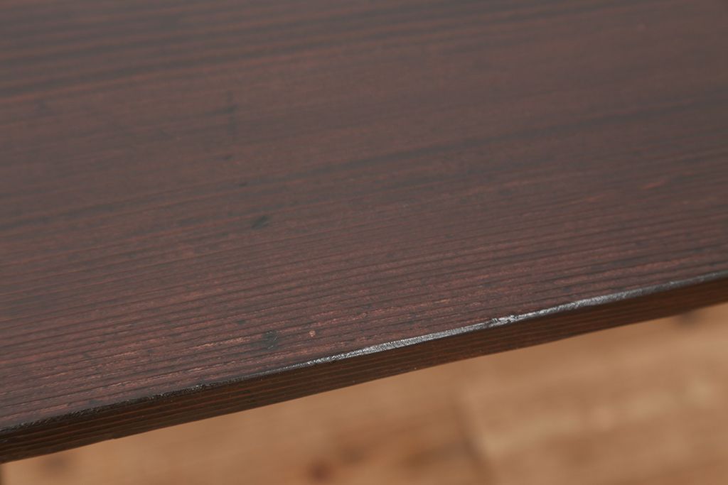 アンティーク家具　アンティーク　古材天板のアイアンテーブル(作業台、机)