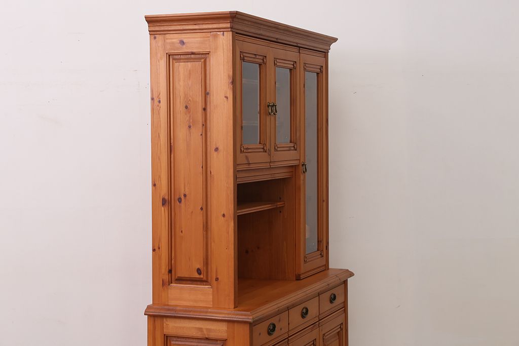 中古　シャルドネ　パイン材食器棚