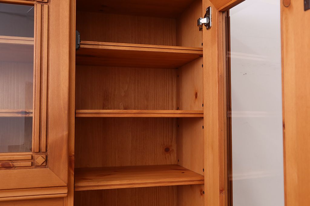 中古　シャルドネ　パイン材食器棚