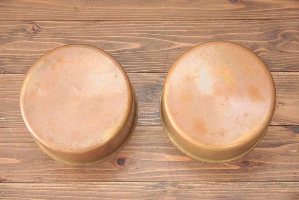 アンティーク雑貨　螺細工の漆火鉢一対(手あぶり・茶道具)