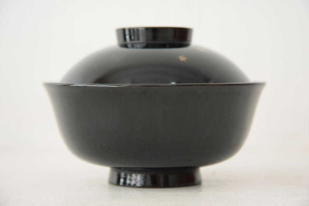 アンティーク雑貨　アンティーク　大正〜昭和初期!古い蒔絵の木製お椀など11点(漆器)