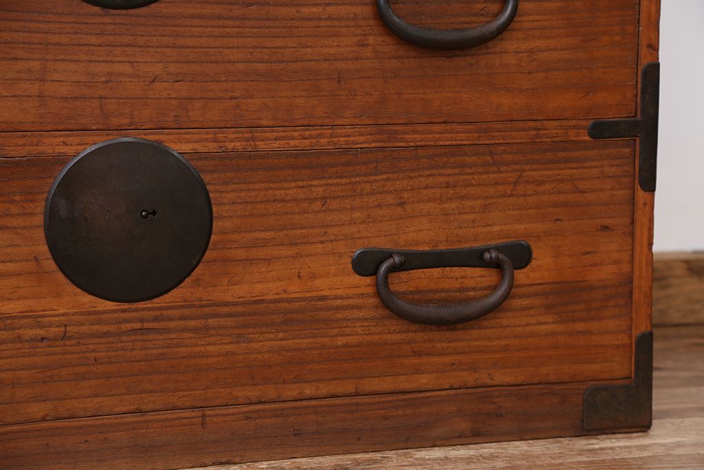 アンティーク雑貨　☆アンティーク　極上!美品!　古いお家の二段重ね時代箪笥