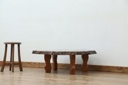 アンティーク家具　高級品!カリンブドウ杢 　花梨　座卓(机・テーブル)