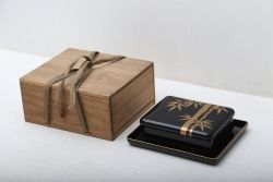 アンティーク雑貨　○大正〜昭和初期!輪島屋・木製蒔絵煙草盆