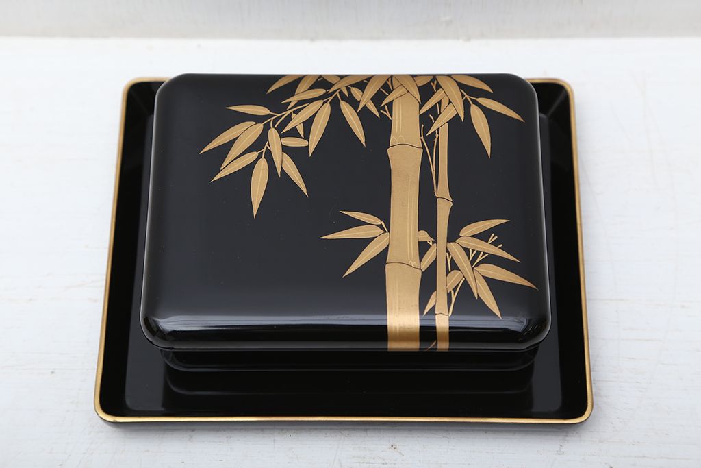 アンティーク雑貨　○大正〜昭和初期!輪島屋・木製蒔絵煙草盆