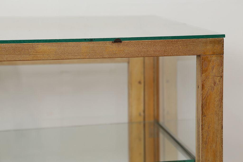 レトロ家具　昭和レトロ 古いパン屋のガラスケース(ショーケース)