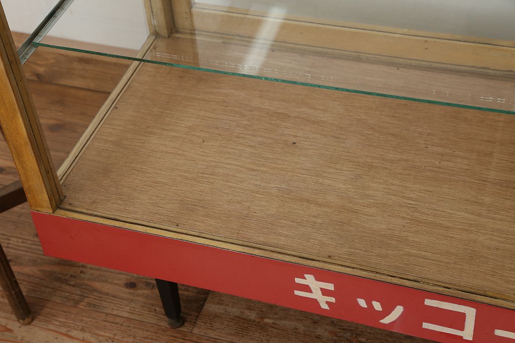 レトロ家具　昭和レトロ 古いパン屋のガラスケース(ショーケース)