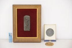 アンティーク雑貨　○木内克ブロンズレリーフ3点セット(彫刻家)