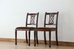 ヴィンテージ家具　イギリスビンテージ　BEVAN FUNNELL(ビヴァン)製ダイニングチェア2脚セット(2)(椅子、イス)