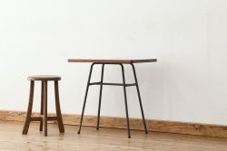 アンティーク家具　アンティーク　鉄脚サイドテーブル(2)(鉄足、机、在宅ワーク、在宅用テーブル、作業台、デスク)