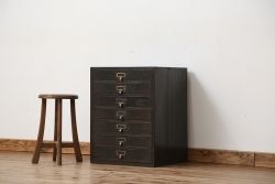 アンティーク家具　工業系　部品入れ小引き出し