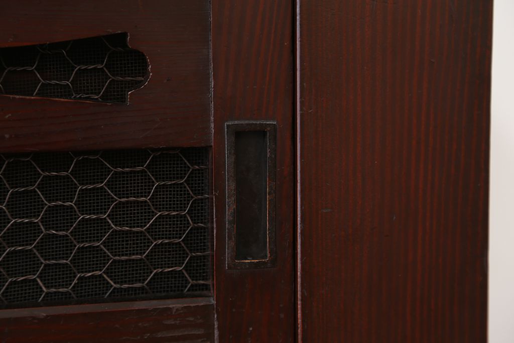 アンティーク家具　古民具・骨董　重厚!シックな六尺水屋箪笥(食器棚)