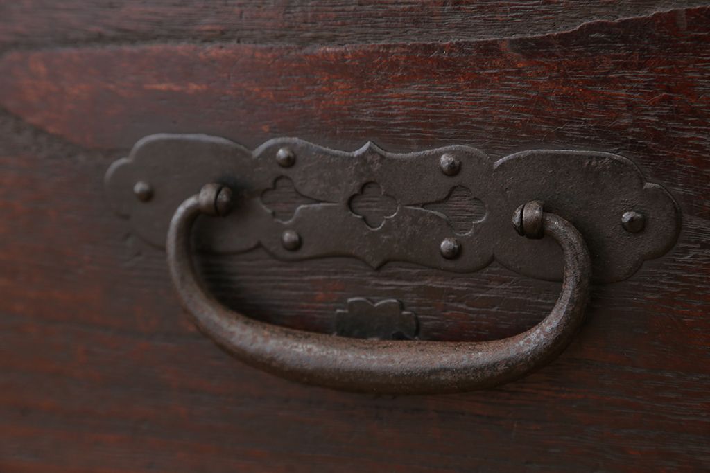 アンティーク家具　古民具・骨董 使い込まれたローチェスト(ローボード)時代箪笥