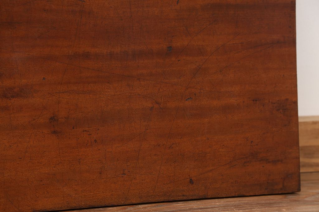 アンティーク家具　古いカバ材　一枚板(テーブル、古材、材料)