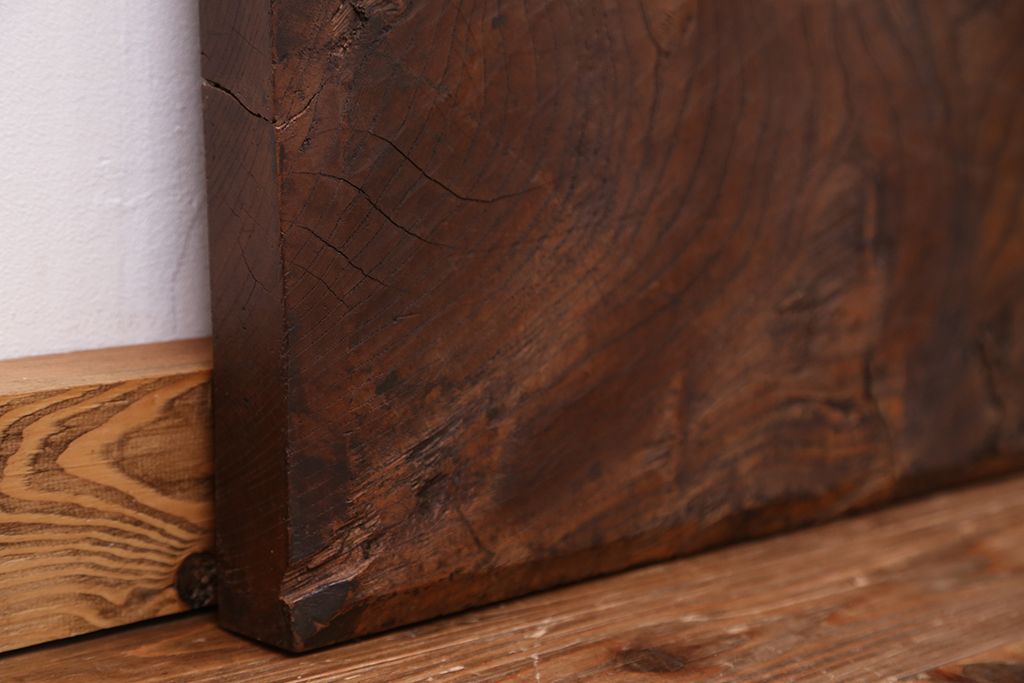 古民具・骨董　杢目の素晴らしい一枚板(古材、天板、材料)