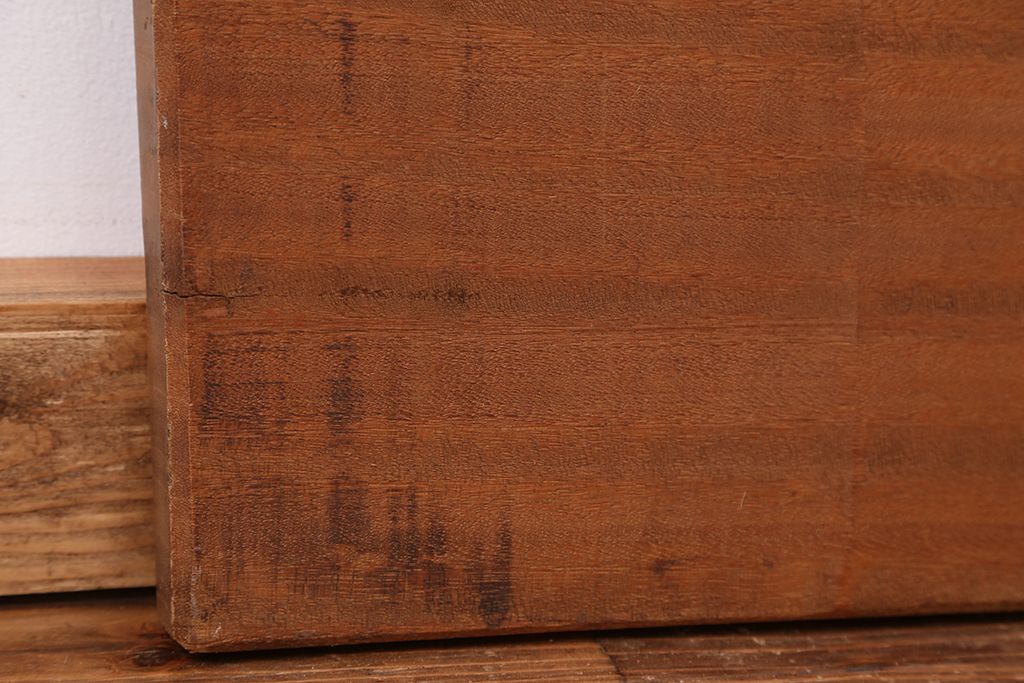 アンティーク家具　使い込まれた古材の天板　一枚板(テーブル、作業台、材料)
