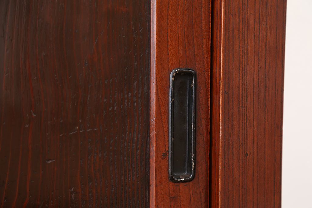 アンティーク家具　古民具・骨董　味のあるシンプルな収納棚(下駄箱、水屋箪笥)