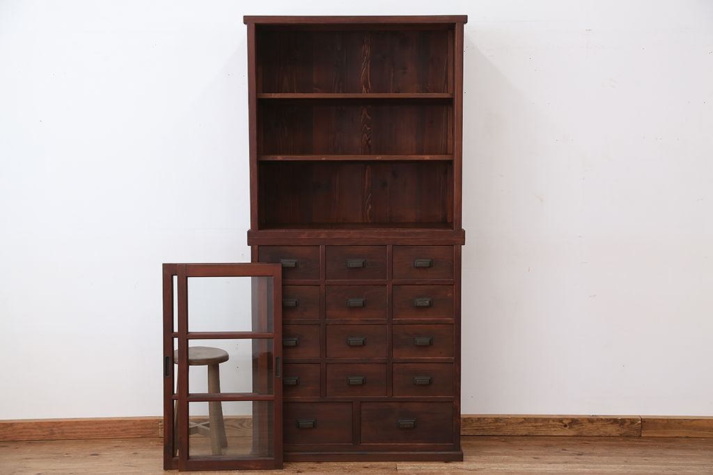 極上!美品!状態抜群の作りの上質な三尺引き出し収納棚(薬箪笥)