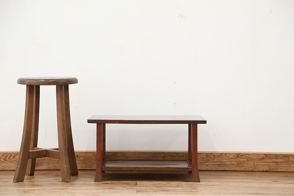 アンティーク家具　総欅!木目の素晴らしい花台