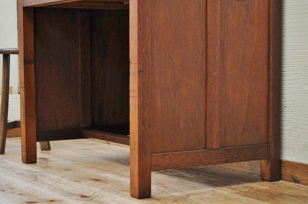 アンティーク家具　古い木の小振りなカウンターテーブル2　(机、作業台)　