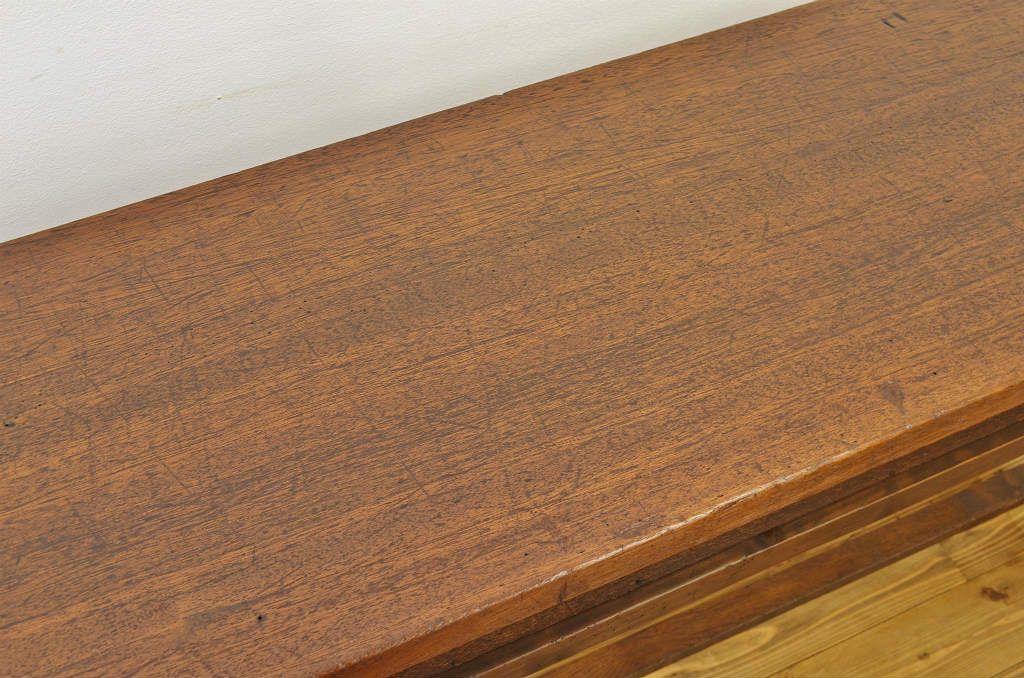 レトロ家具　★昭和レトロ　古い縫製工場のアンティーク作業台6(テーブル・長机)　