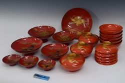 アンティーク雑貨　大正〜昭和初期!古い蒔絵の木製お椀など　16点(漆器)