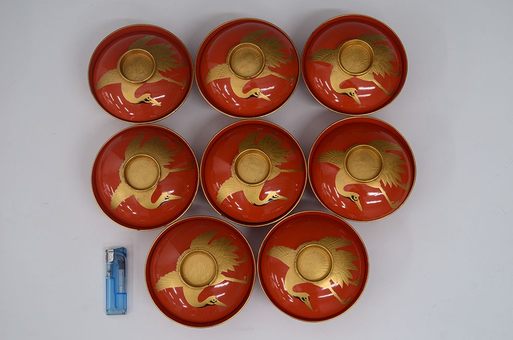 アンティーク雑貨　大正〜昭和初期!古い蒔絵の木製お椀など　16点(漆器)