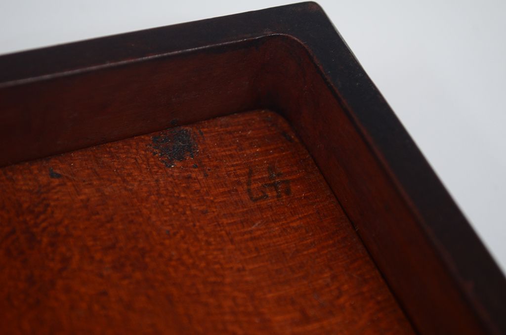 アンティーク雑貨　古民具・骨董　古い木製硯箱　3点(漆器、梨地、螺鈿、水戸彫)