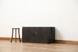 アンティーク家具　古民具・骨董　古いお家の観音開き時代箪笥ローボード(ローチェスト)