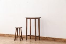 アンティーク家具　アンティーク　天板ケヤキ　高脚花台