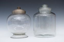 アンティーク雑貨　古い地球瓶・ガラス瓶2個セット(ビン・キッチン収納)