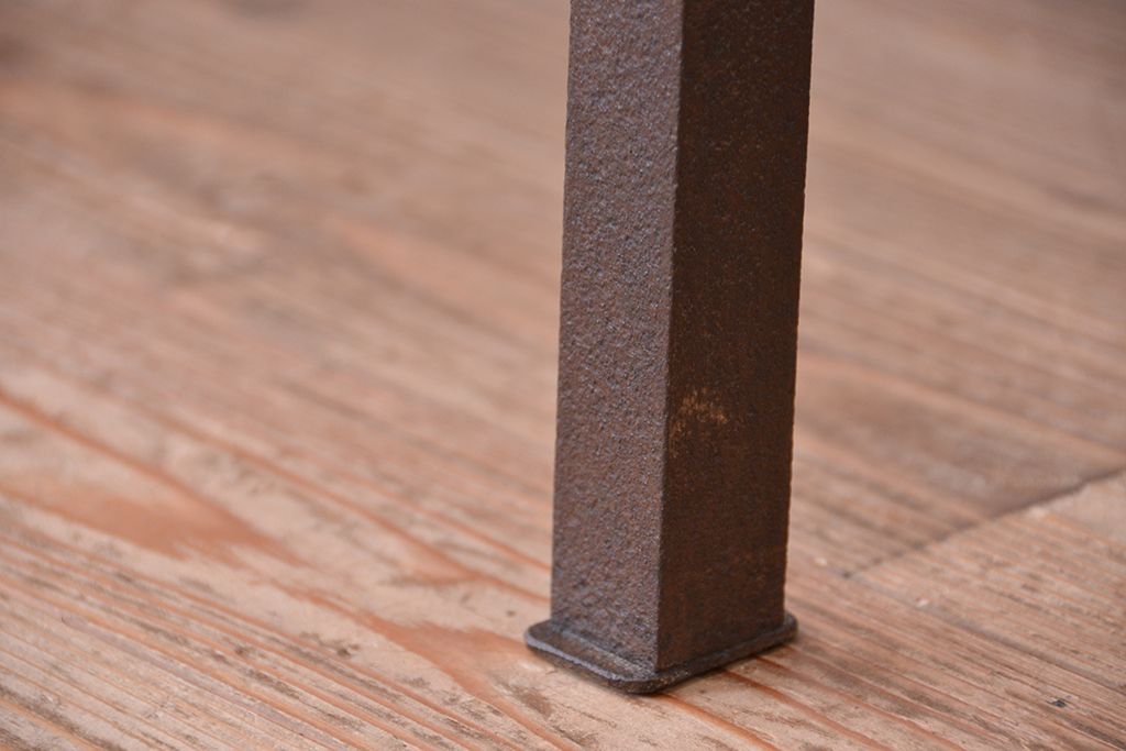 アンティーク家具　古材無垢材を使った背もたれ付シンプル長イス・ベンチ(長椅子)(大)