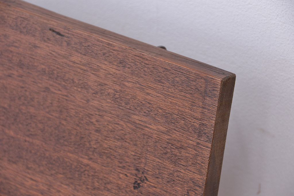アンティーク家具　★古材無垢材を使った背もたれ付シンプル長イス・ベンチ(長椅子)(中)
