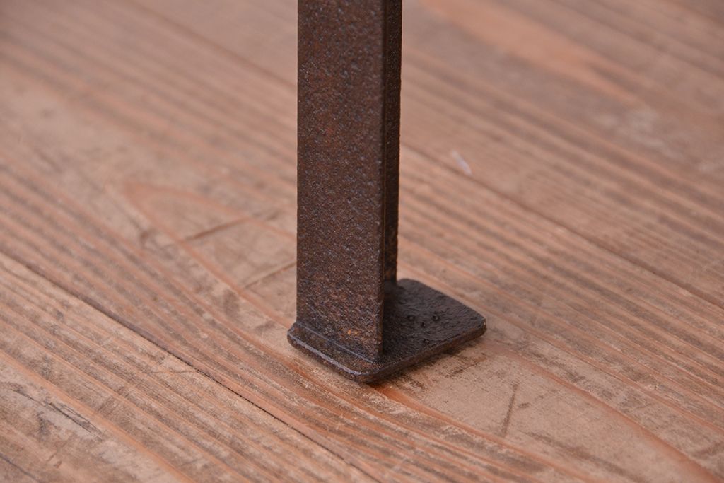 アンティーク家具　★古材無垢材を使った背もたれ付シンプル長イス・ベンチ(長椅子)(中)?
