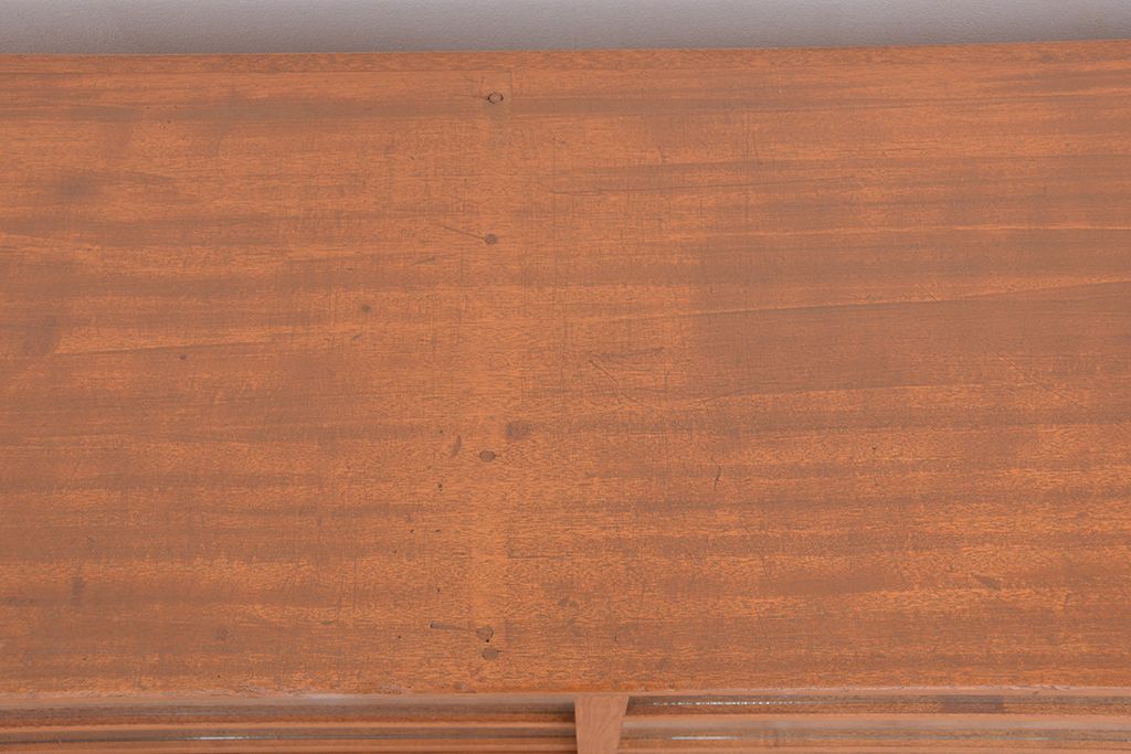 アンティーク家具　1970年代　古い学校の鉄脚モールガラス収納棚?(食器棚・本棚)